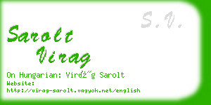 sarolt virag business card